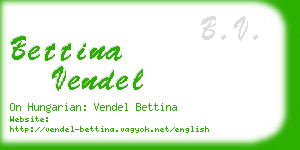 bettina vendel business card